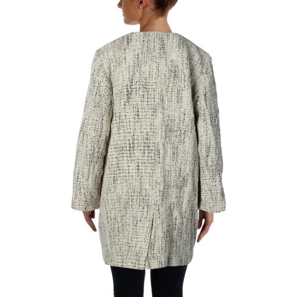 Size Large Eileen Fisher Single-Button Tweed Coat - Picture 2 of 6